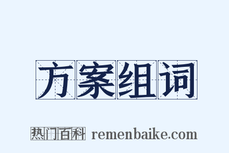 方案组词是什么意思的图片